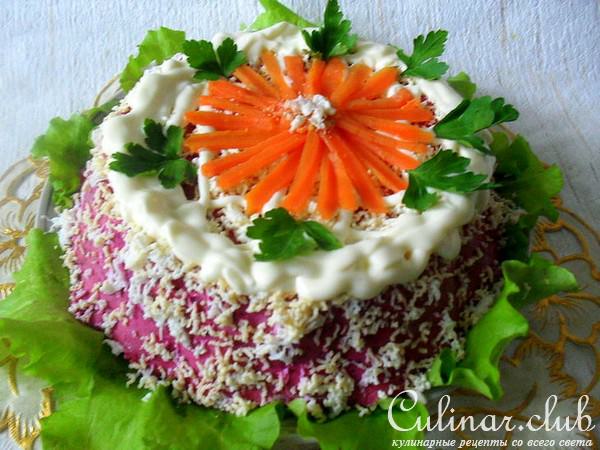 Закусочный селёдочный торт-желе(вариации на тему "Селедки под шубой"