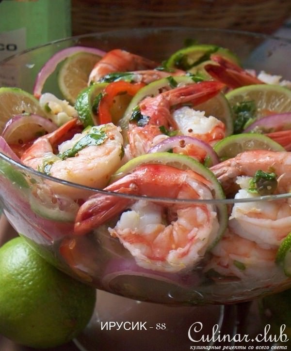 Креветки маринованные по быстренькому.