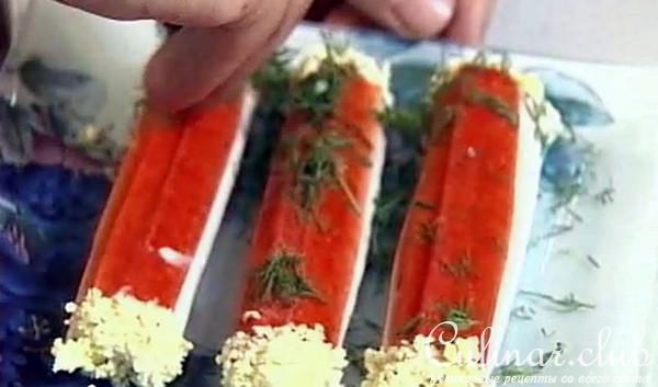 Фаршированные крабовые палочки
