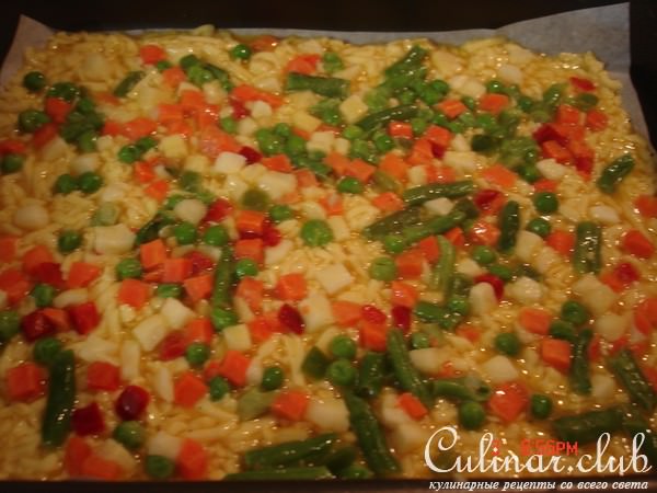 закуска сырная мозаика с овощами