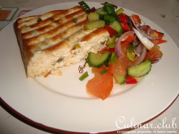 ТВОРОЖНАЯ ЗАПЕКАНКА С СЫРОМ И ТРАВАМИ