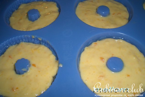 Мандариновые кексы в шоколадной глазури