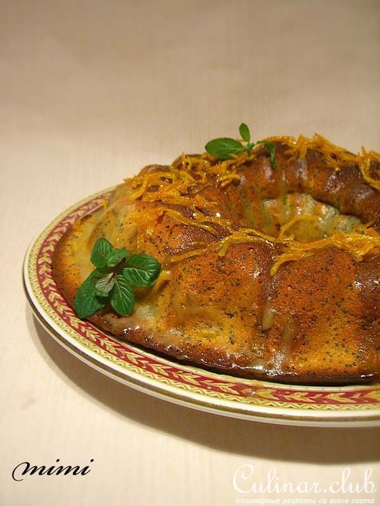 сырный апельсиновый кекс с маком