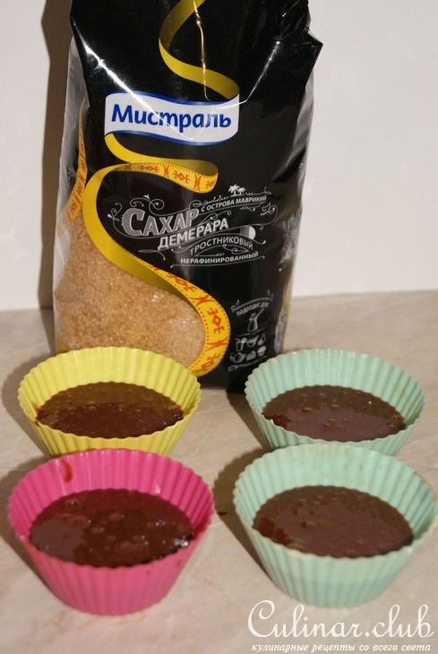 Пирожные “Рождественская Ёлочка”. Кексы с вафлями и масляным кремом.