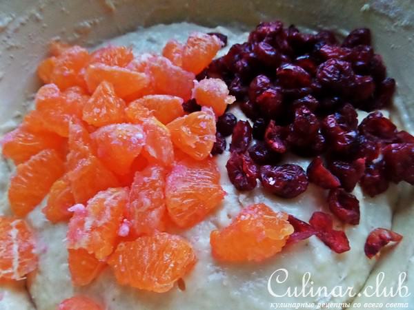 Кекс с мандаринами и клюквой (для Жанны)