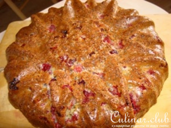 Клюквенный кекс с маком