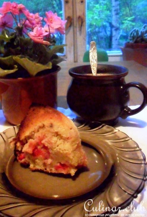 Английский кекс с овсяной мукой и красной смородиной