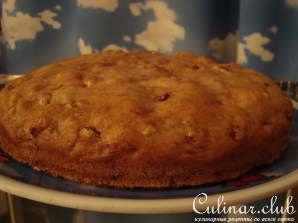 КЕКС С ИЗЮМОМ И ОРЕХАМИ (постный)