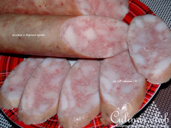 Колбаса домашняя куриная молочная 