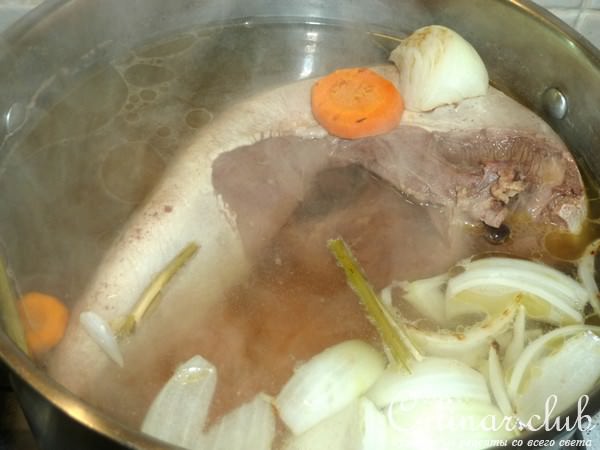 Ветчина домашняя, языково-куриная