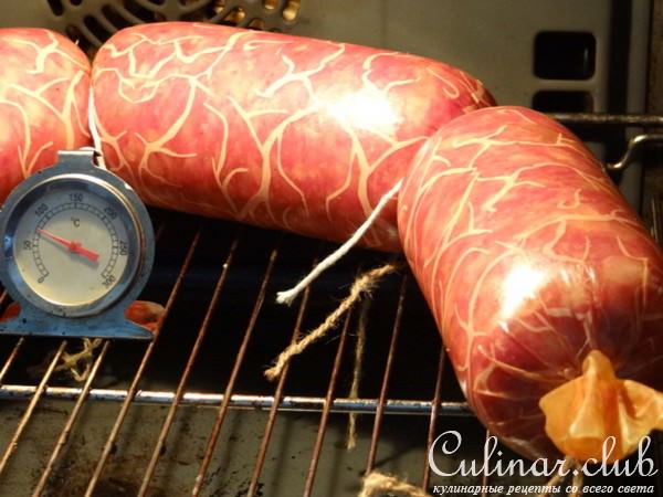 Простая свиная колбаса Вкусная