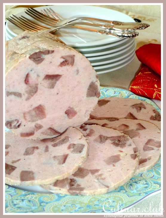 Ветчина домашняя, языково-куриная