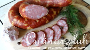 Колбаса домашняя Краковская полукопченая высшего сорта