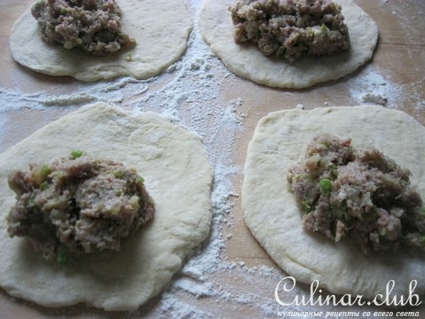 Пирожки-чебуреки с мясом и кабачком