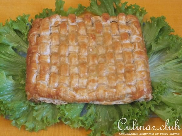 Пирог с фасолью "Плетенка"