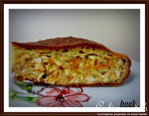 Заливной куриный пирог "Фантазия"