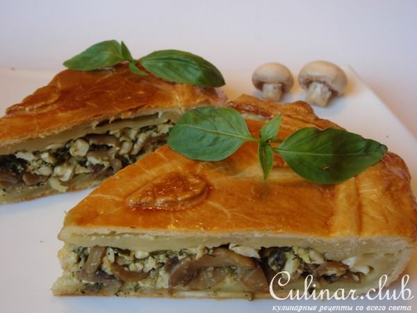 Пирог с грибами.