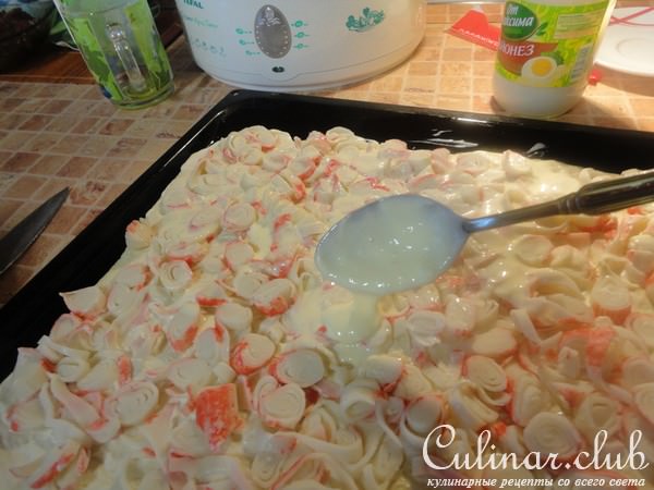 Пицца с крабовыми палочками