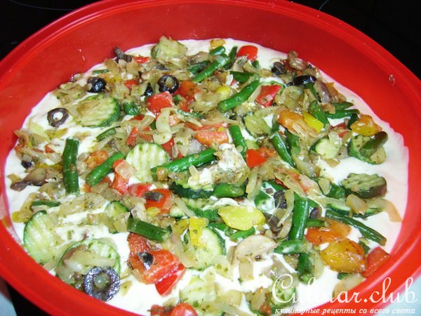 Пирог заливной с овощами "Mediterrane"