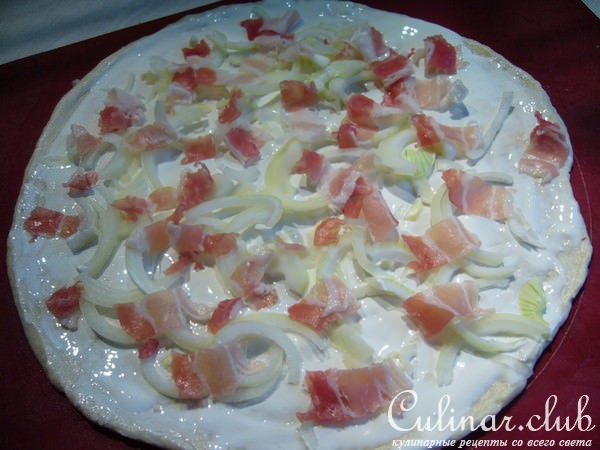 Тарт фламбе (tarte flambe) или эльзасский луковый пирог