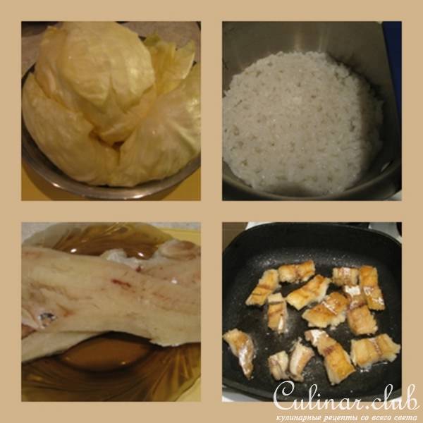 Капустный пирог с рыбой