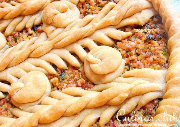 Полезный пирог с молоками осетровых