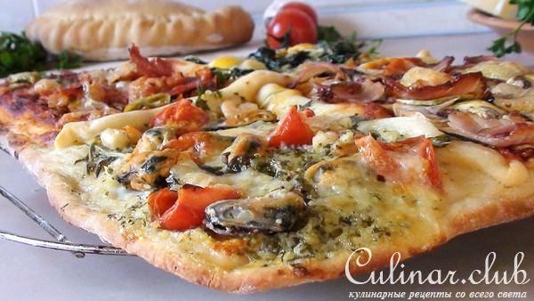 Пицца «Четыре вкуса» Pizza Quattro Gusti.