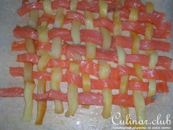 Рыбный киш "Плетенка"
