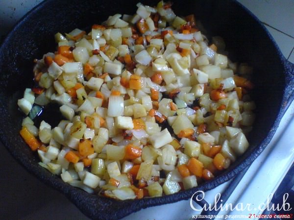 Слоёный пирог с овощами