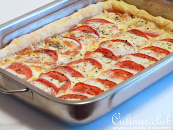 Слоеный пирог с моцареллой и помидорами (очень просто, и очень вкусно!!!)