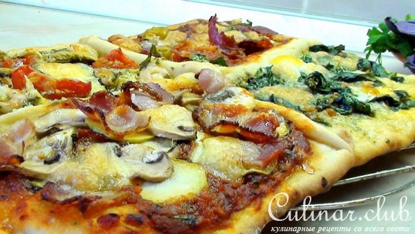 Пицца «Четыре вкуса» Pizza Quattro Gusti.