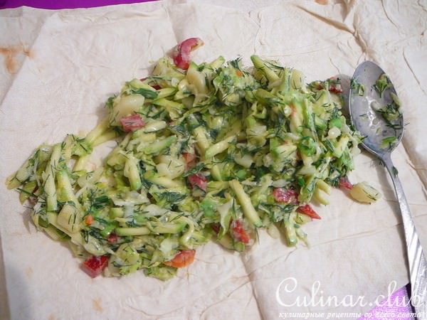 Овощной пирог из лаваша с картофелем