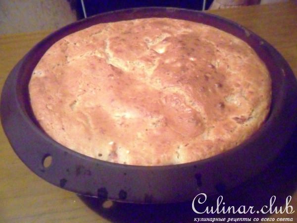 Фаршированный ленивый пирог с рисом и тунцом