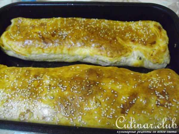 Штрудель с курицей и грибами