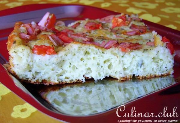 Сырный пирог с зеленью (типа Пиццы) 