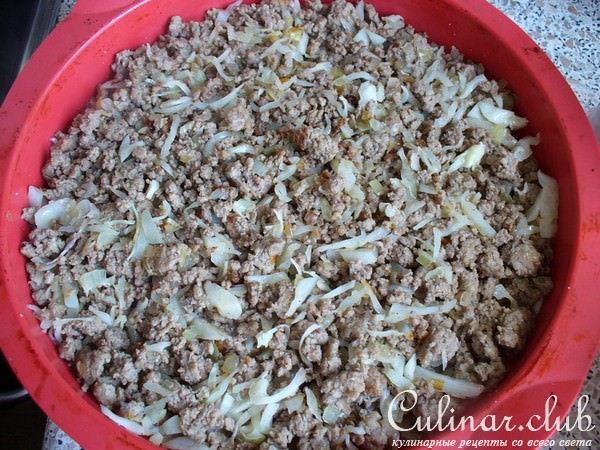 Очень нежный мясной пирог с кабачком (быстрого приготовления)