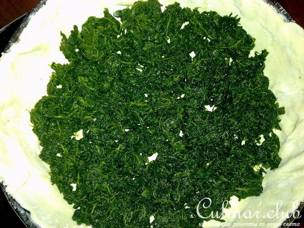 Пирог"Греческий"(со шпинатом,грибами,сыром)
