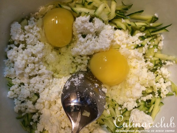 Запеканка из творога и кабачка