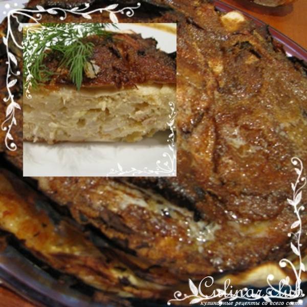 Капустный пирог с рыбой