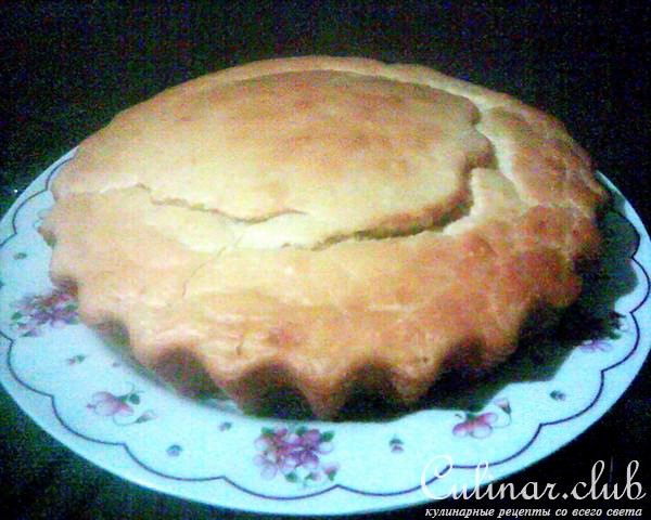 Пирог с рисом и селедкой