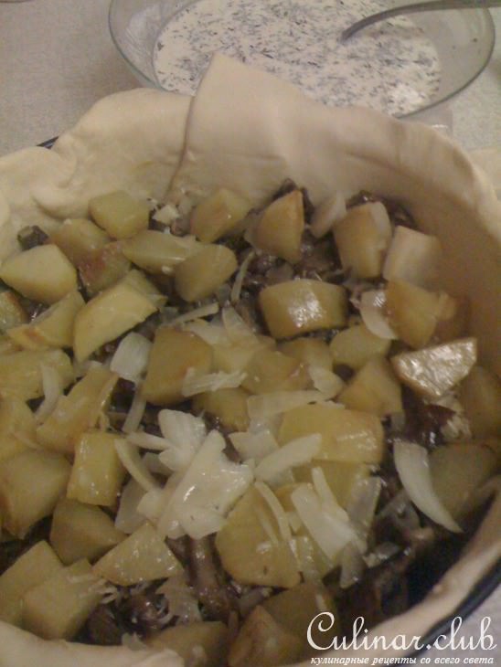 Пирог картофельный с грибами