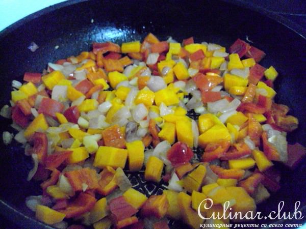 Тарт с сыром и овощами.