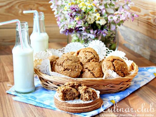 Овсяное печенье с цельнозерновой мукой 