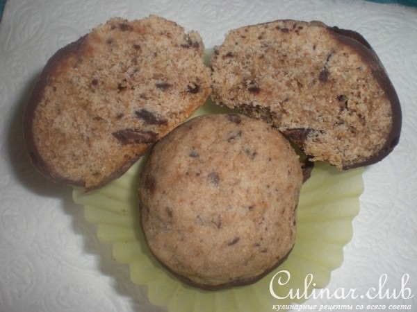 Хрустящие песочные шарики с шоколадом( вариант)