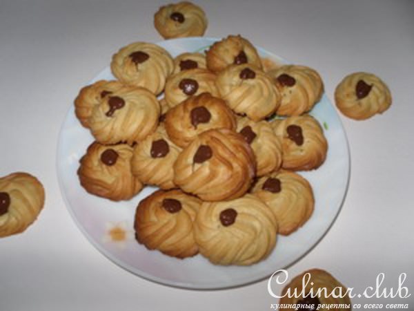 Песочное печенье с шоколадом