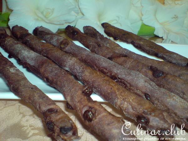 Grissini di cioccolato/ Шоколадная хлебная соломка