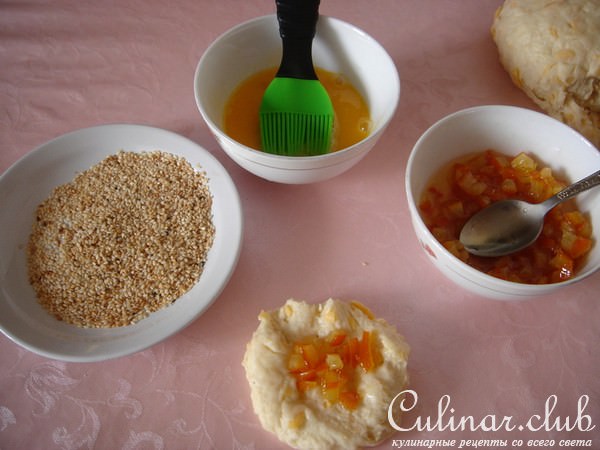 Турецкие булочки – Fingerfood.(с апельсиновыми цукатами)