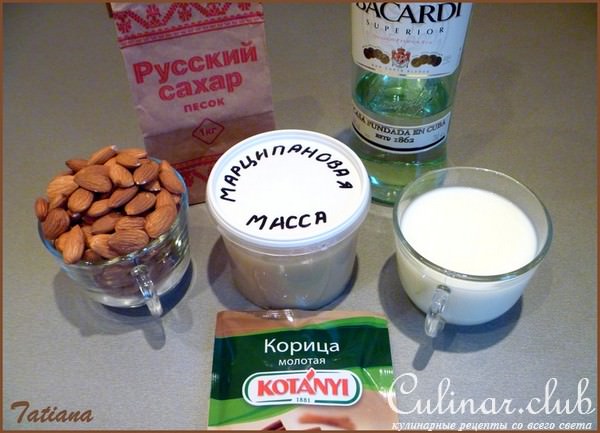 Плетёный венок,миндально-марципановый
