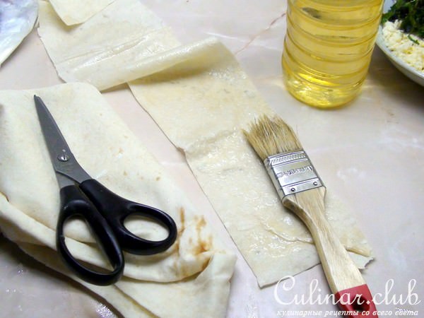 Слоёные пирожки из лаваша с брынзой и картошкой.
