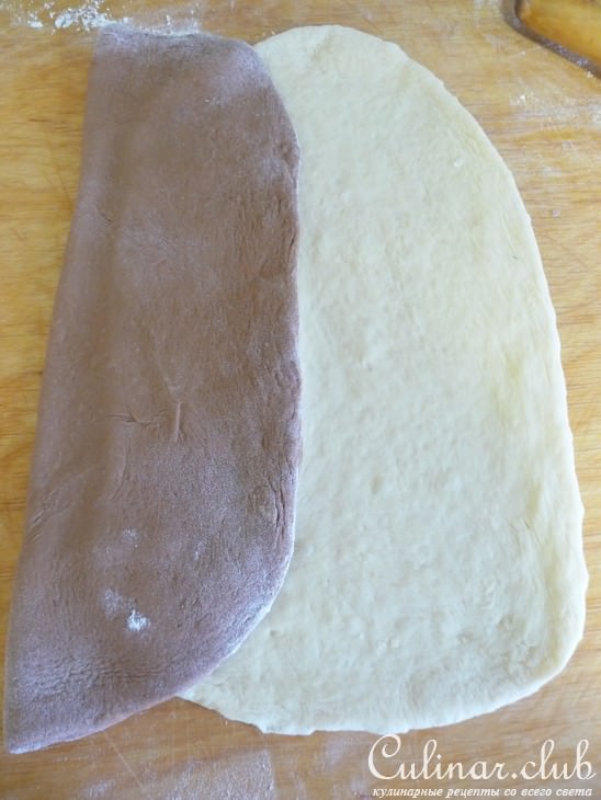 Cocoa marble cookie bread или "Мраморные" булочки 